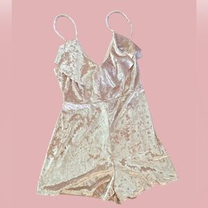 Urban Outfitters crushed velvet romper